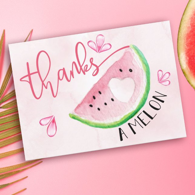 Invitation Merci pour une pastèque Aquarelle Pastèque  (Créateur téléchargé)