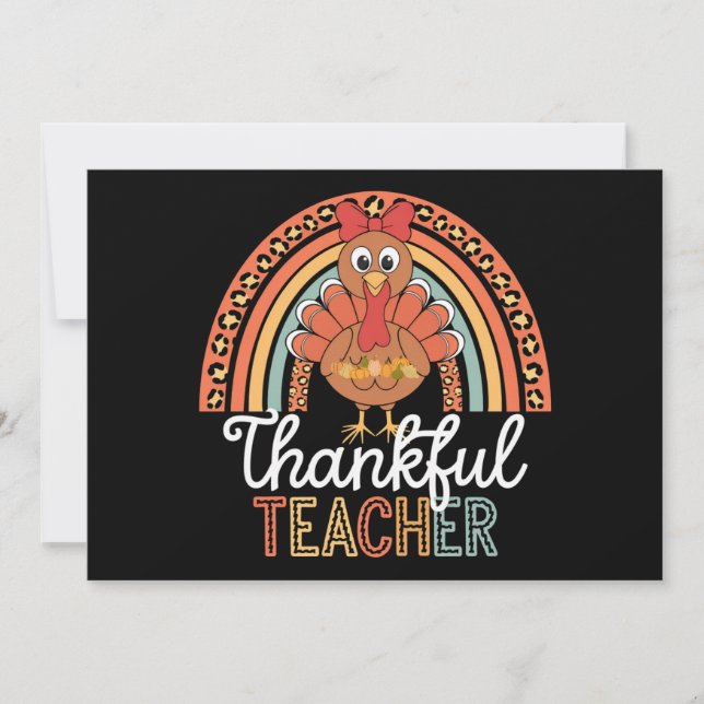Invitation Merci Professeur Béni Thanksgiving School (Devant)