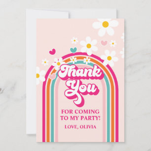 Invitation Merci Rainbow Daisy