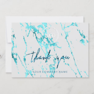 Invitation Merci Script Business Insert Logo BlueMarble