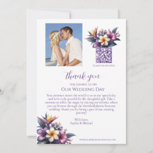 Invitation Merci tropical floral-Mariage