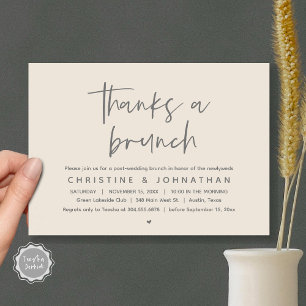 Invitation Merci Un Brunch, La Célébration Du Mariage Moderne