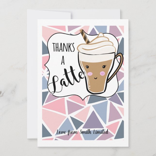 Invitation Merci un porte-carte cadeau en latte violet (Devant)