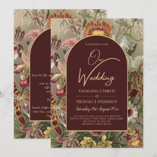 Invitation Mercredi Vintage Botanique Bourgogne Floral