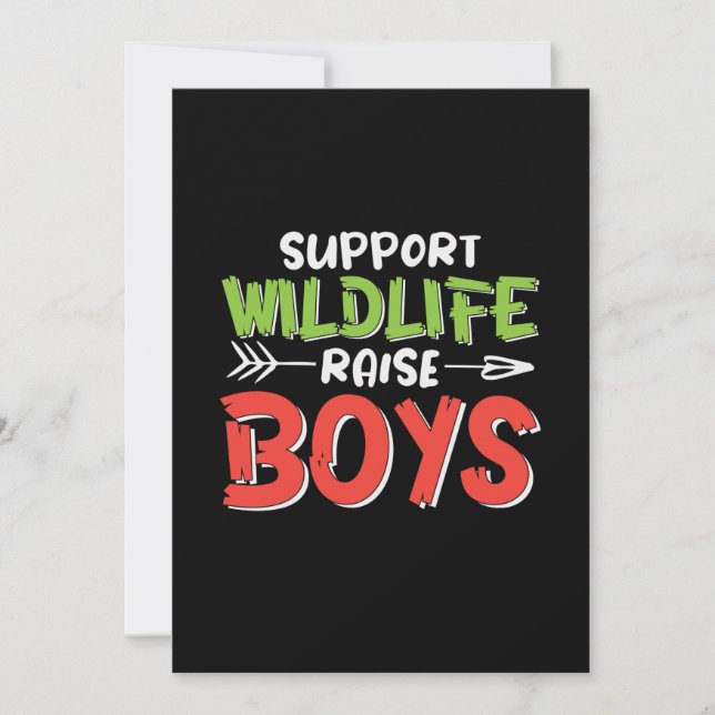 Invitation Mère Art Support Wildlife Raise Boys (Devant)