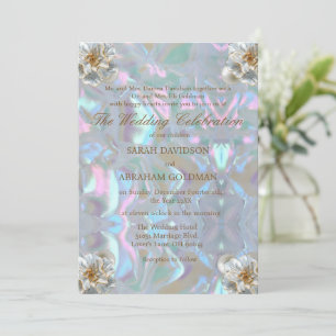 Invitation Mère de Pearl Iridescente Mariage élégant