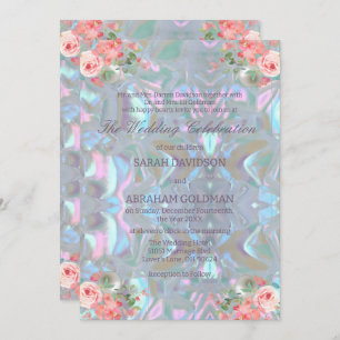 Invitation Mère de Pearl Iridescente Mariage élégant