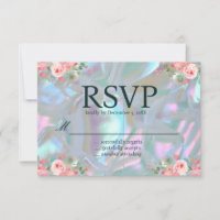 Mère de Pearl Iridescente Mariage élégant RSVP
