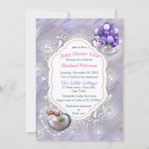 Invitation Mère des perles donnant naissance à une petite fil