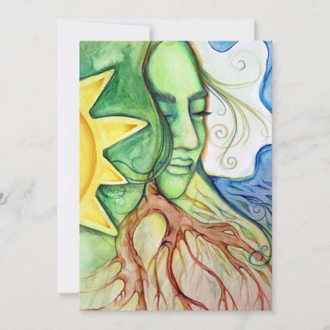 Invitation Mère Terre Déesse Gaia (Devant)