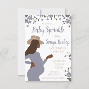 Invitation Mère vivante moderne Baby shower floral Invita