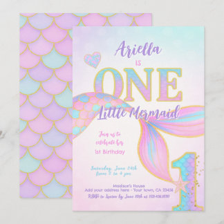 Invitation Mermaid 1er anniversaire