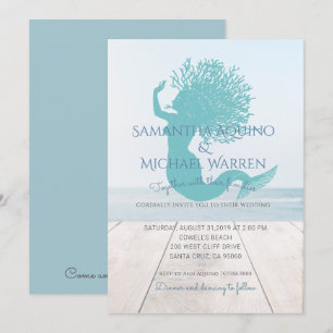 Invitation Mermaid Beach Ou Lakeside Mariage