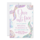 Mermaid Dive en cinq fille de 5e anniversaire