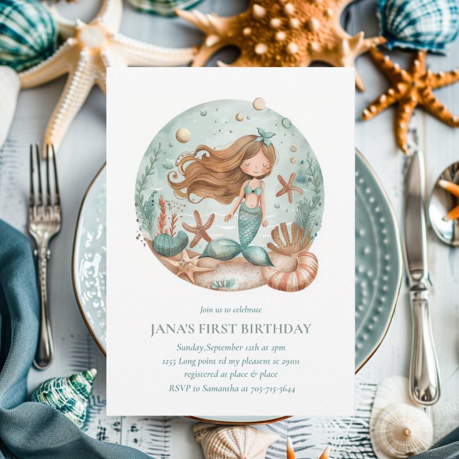 Invitation Mermaid Dreams Kids  (Créateur téléchargé)