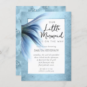 Invitation Mermaid Glam Tail Dusty Ice Blue Luster Douche
