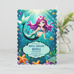 Invitation Mermaid Magie : Plongez dans l'hipster de Splash A