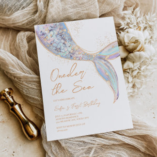 Invitation Mermaid Queue 1er anniversaire