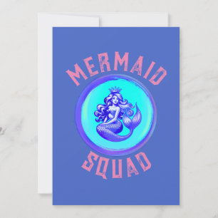Invitation Mermaid Squad Mermaid Anniversaire