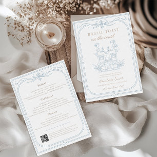 Invitation Mermaids & Martinis Bachelorette Côtière