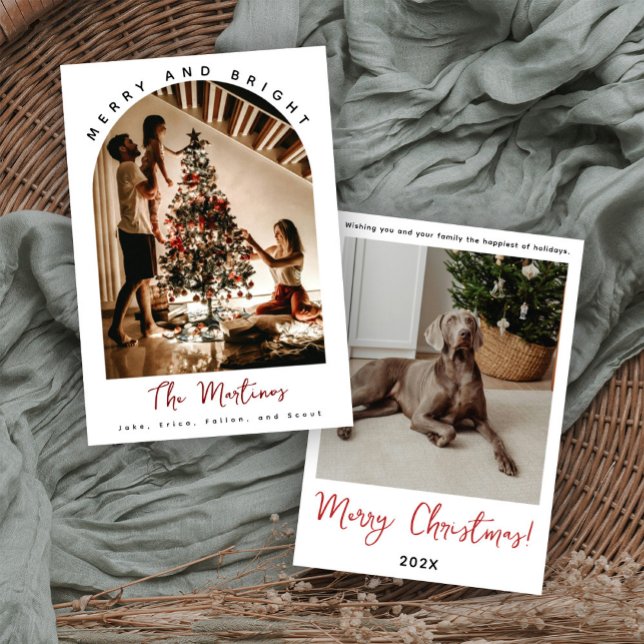 Invitation Merry and Bright Christmas Photo Card (Créateur téléchargé)