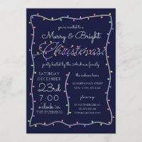 Merry and Bright Neon Glow Lights Border Christmas