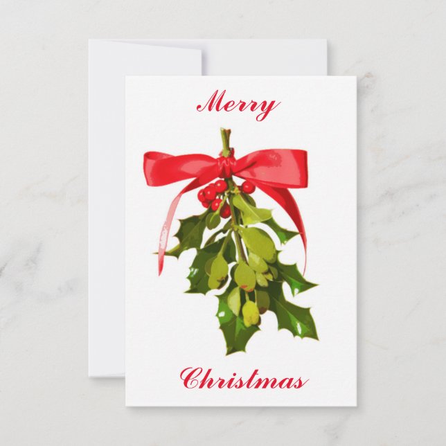 Invitation Merry Christmas mistletoe (Devant)