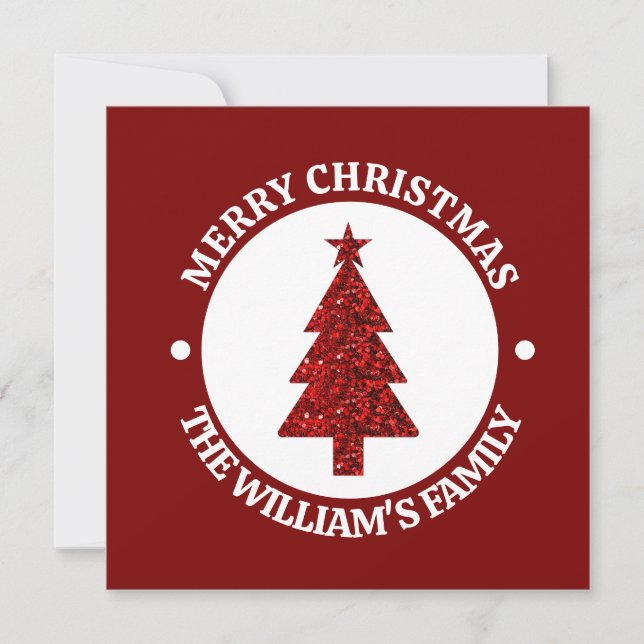 Invitation Merry Christmas Personalized Sticker (Devant)