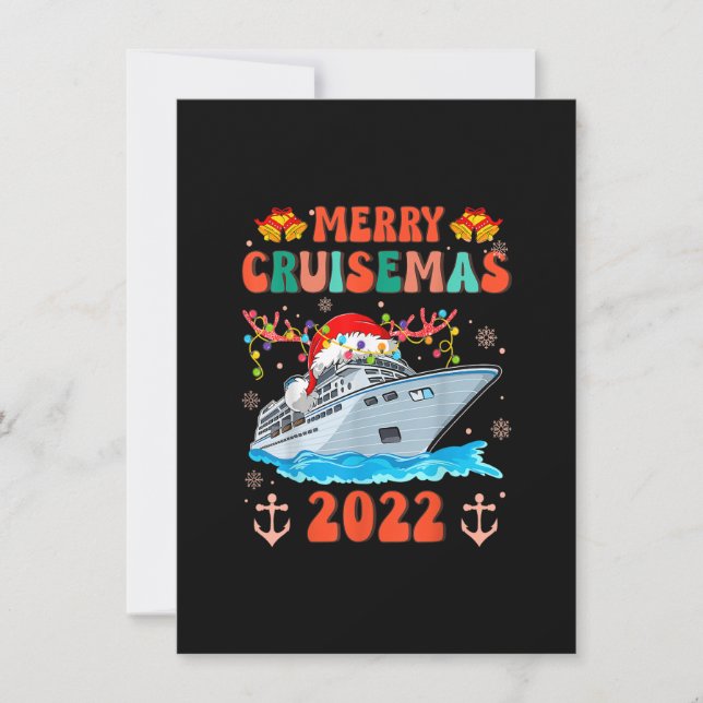 Invitation Merry Cruisemas Famille Croisière Noël 2022 Groov (Devant)