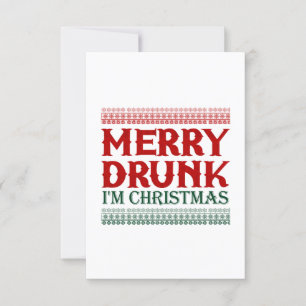 Invitation Merry Drunk Je suis Noël