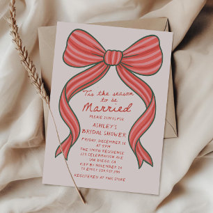 Invitation Merry et Bride Mariage Main Levée Noël Enterrement