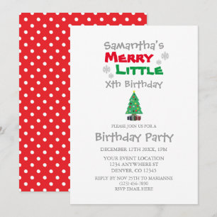 Invitation Merry Little Birthday