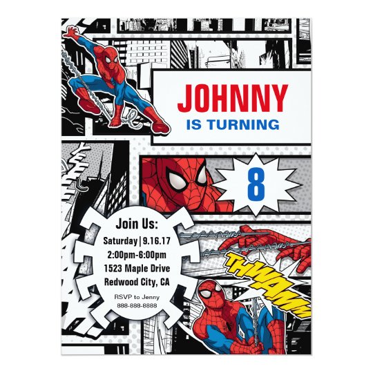 Invitation Merveille Spiderman Anniversaire Zazzle Ca Invitation Merveille Spiderman Anniversaire Zazzle Ca