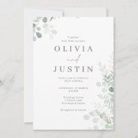 Merveilleuse feuille verte Mariage moderne