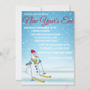 Invitation Merveilleux, Extraordinaire, Blue Sparkly SnowFlak