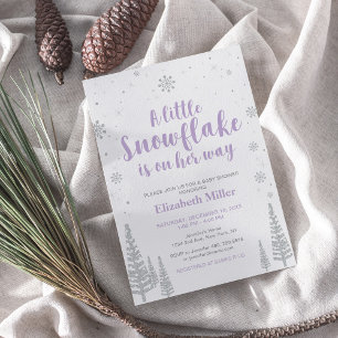 Invitation Merveilleux Paysage d'Hiver, Fête de Naissance Béb