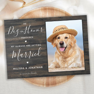 Invitation Mes humains se marient Code QR Mariage animal