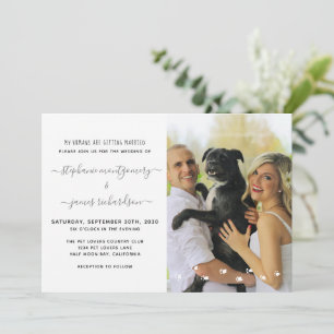 Invitation Mes Humains Se Marient Mariage Photo Animal De Com