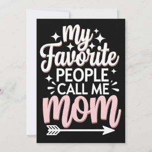 Invitation Mes personnes préférées m'appellent Maman Fleurs d
