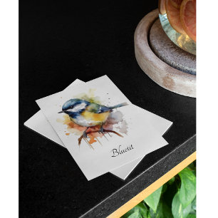 Invitation Mésange charmante sur une branche, personnalisable