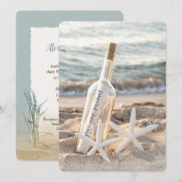 Message mariage Starfish Dans Une Bouteille