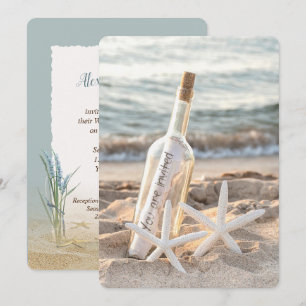 Invitation Message mariage Starfish Dans Une Bouteille