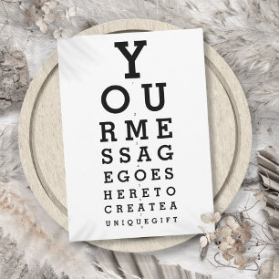 Invitation Message personnalisé sur un tableau d'opticien