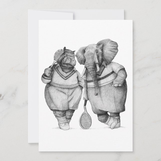 Invitation Messieurs de la Cour (B&W) (Devant)