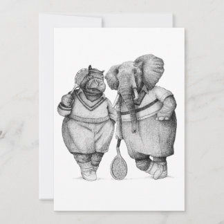 Invitation Messieurs de la Cour (B&W)