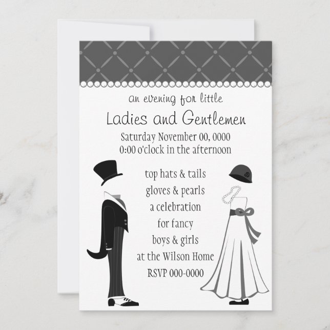 Invitation Messieurs et Mesdames (Devant)