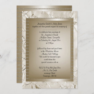 Invitation Métallique bronze or Élégant MARIAGE