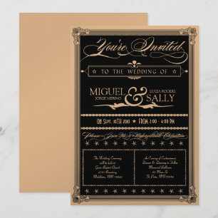 Invitation Métallurgique et do-it-yourself noir