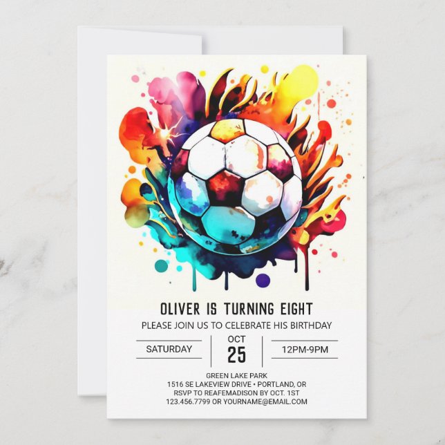 Invitation Mete But Football en ligne Anniversaire (Devant)