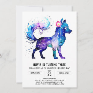 Invitation Mete Online Wolf Digital Girl Anniversaire